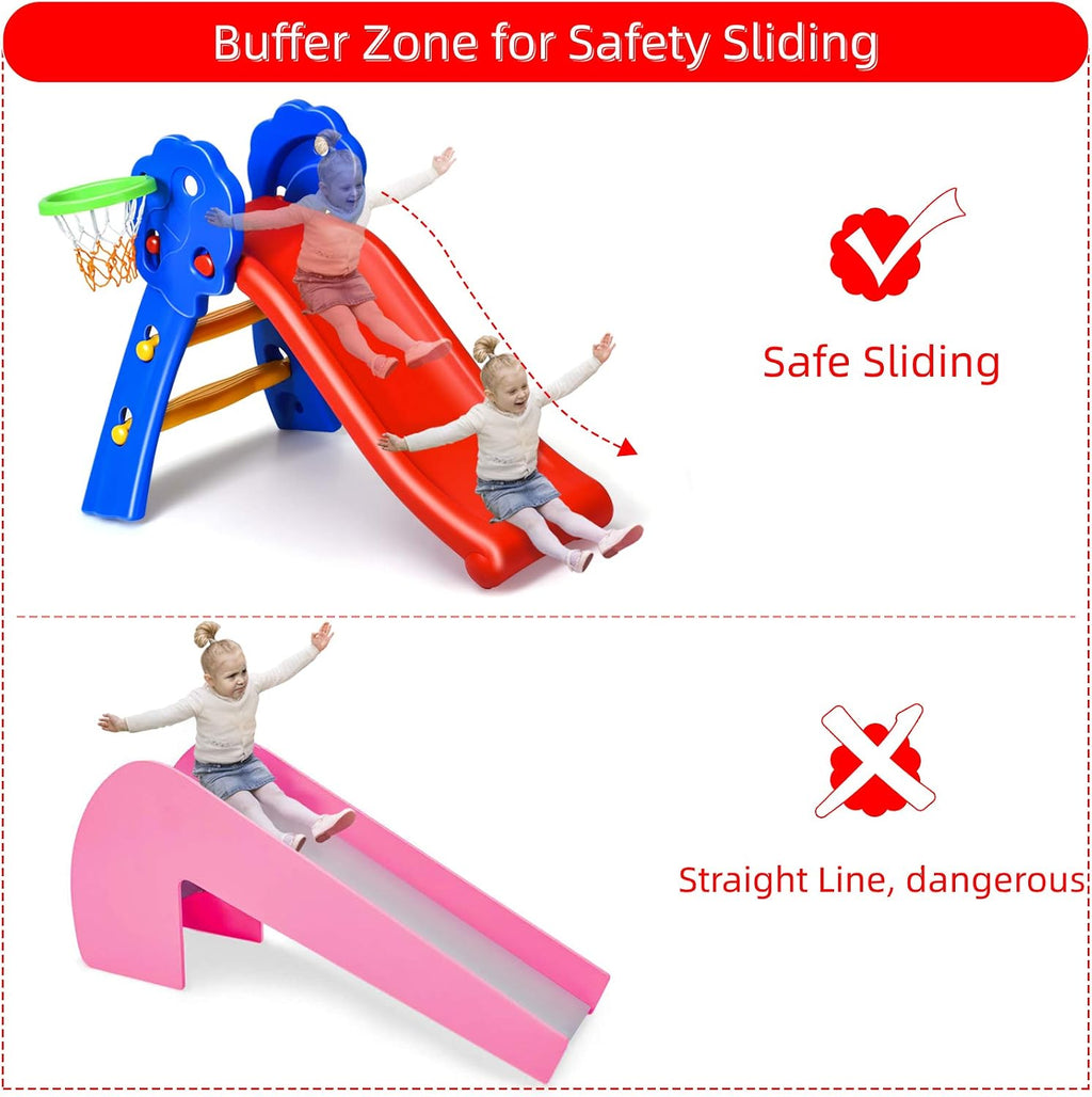 Toddler Slide, Freestanding Climber Slide Playset for Playground, Easy Setup, Sturdy Plastic Indoor Slide for Kids
