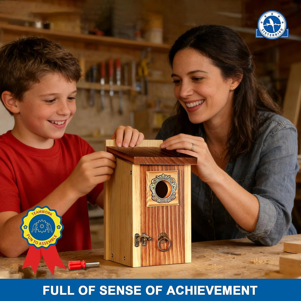 2 Pack Premium Bird House, Warming Gifts Bird Houses for Outside