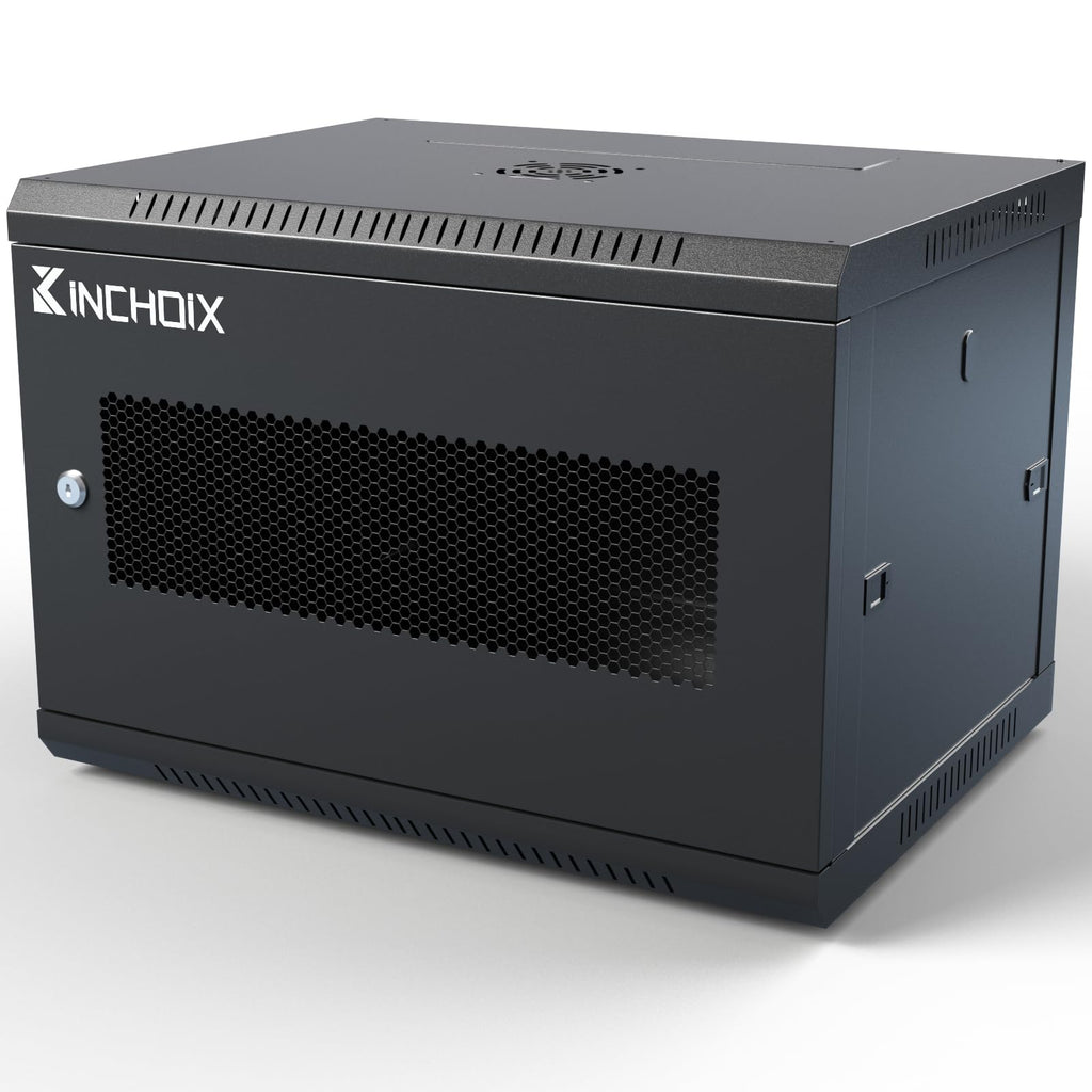 Wall Mount Network Server Cabinet 9U Network Rack Enclosure for Computer Routers Switches Networking Electronic