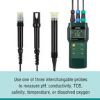 Extech EC700 6-in-1 Water Quality Meter with 3 Probes, Optical DO