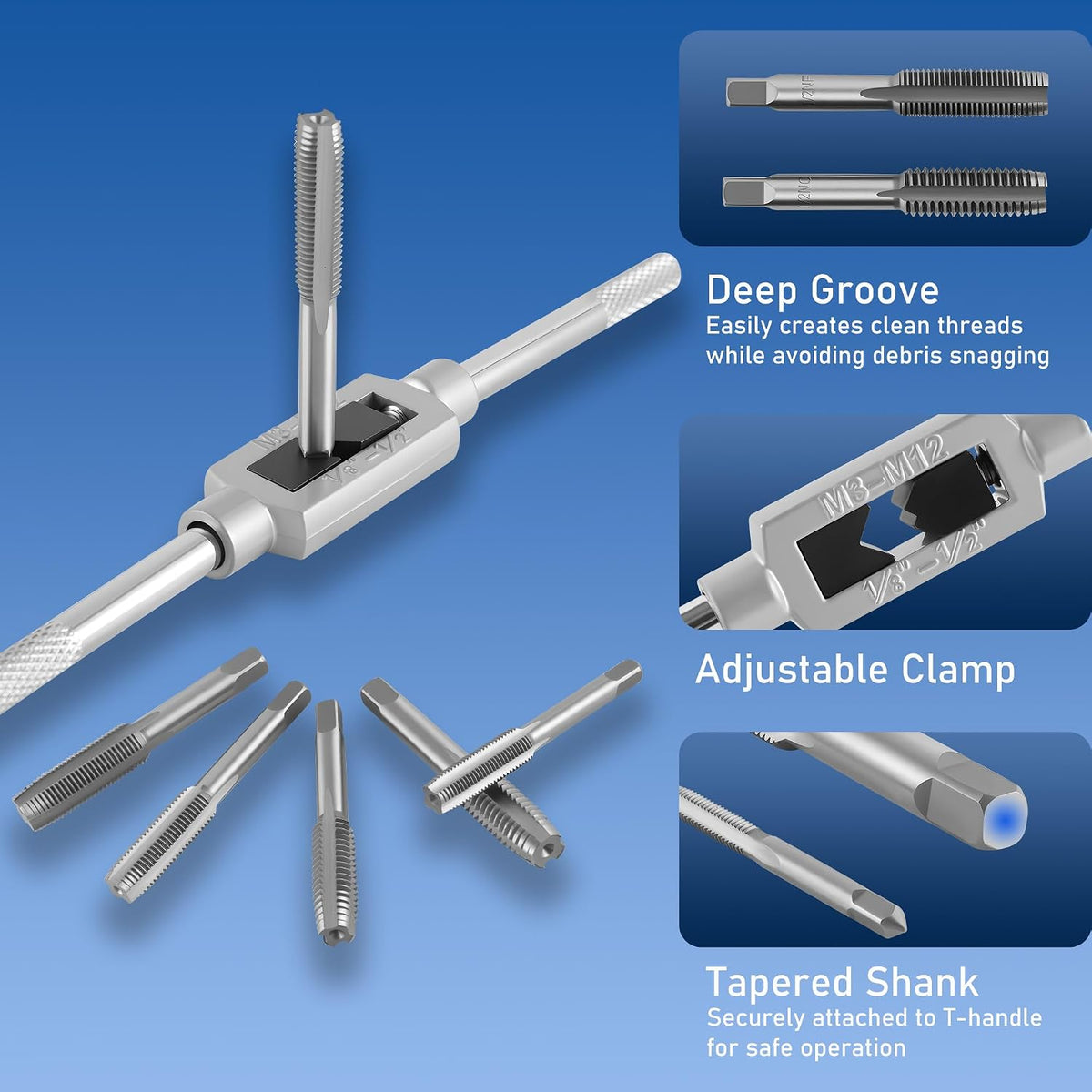 Anfrere 116-Piece SAE & Metric Tap and Die Set