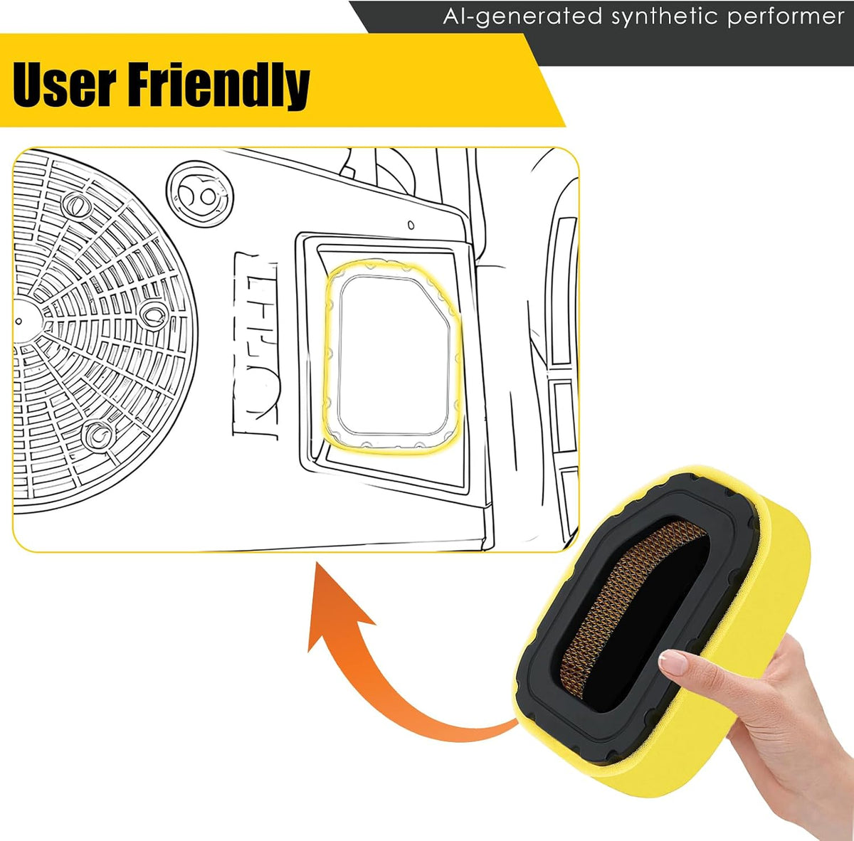 32 083 03 Air Filter Replacement for Kohler 32‑083‑03‑S,32‑883‑03‑S1