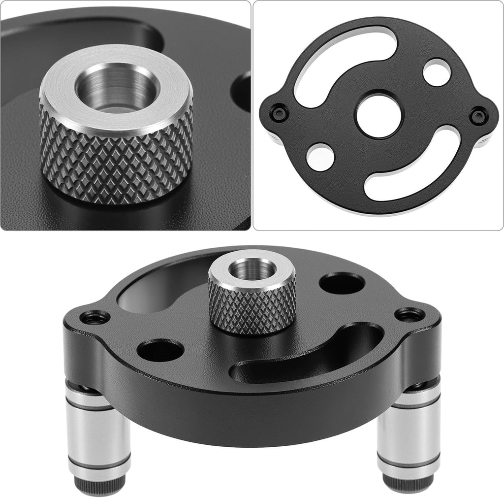 Self-Centering Doweling Jig, Straight Hole Guide for Precise Woodworking, with 6mm, 8mm, 10mm Bushings, Hole Puncher
