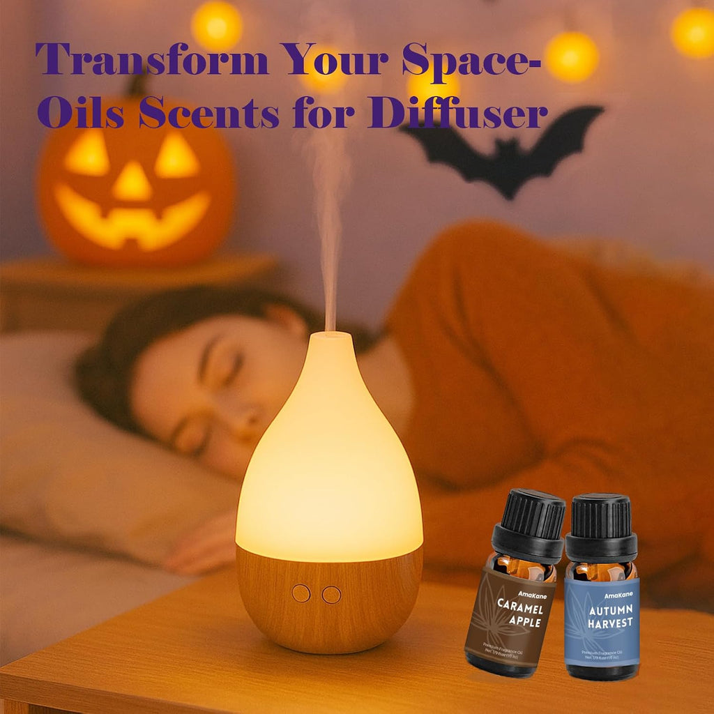 Halloween Fragrance Oil Set, 6x10ml Fall Essential Oils for Diffuser, Candle Soap Making Scents- Brown Sugar and Fig