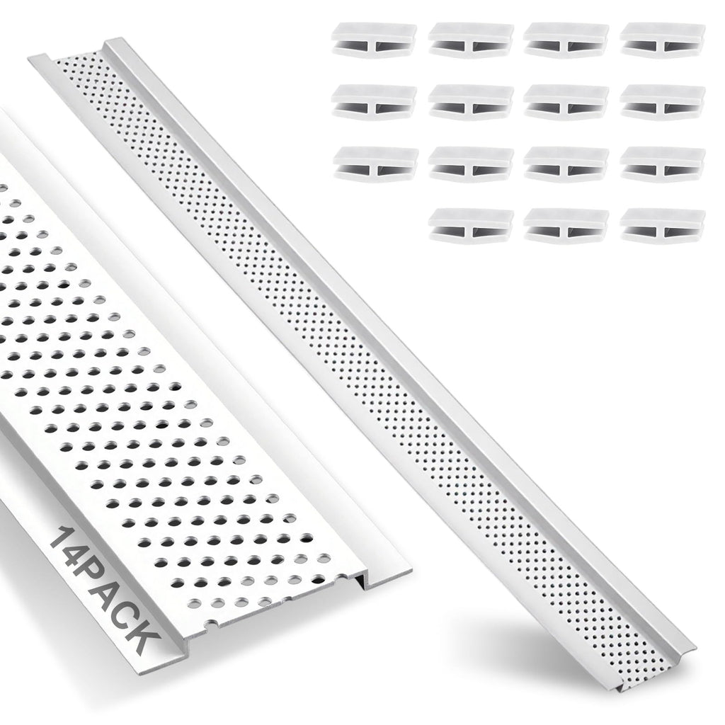 14 Pcs 72" Continuous Soffit Vent Strip, 3" Vented