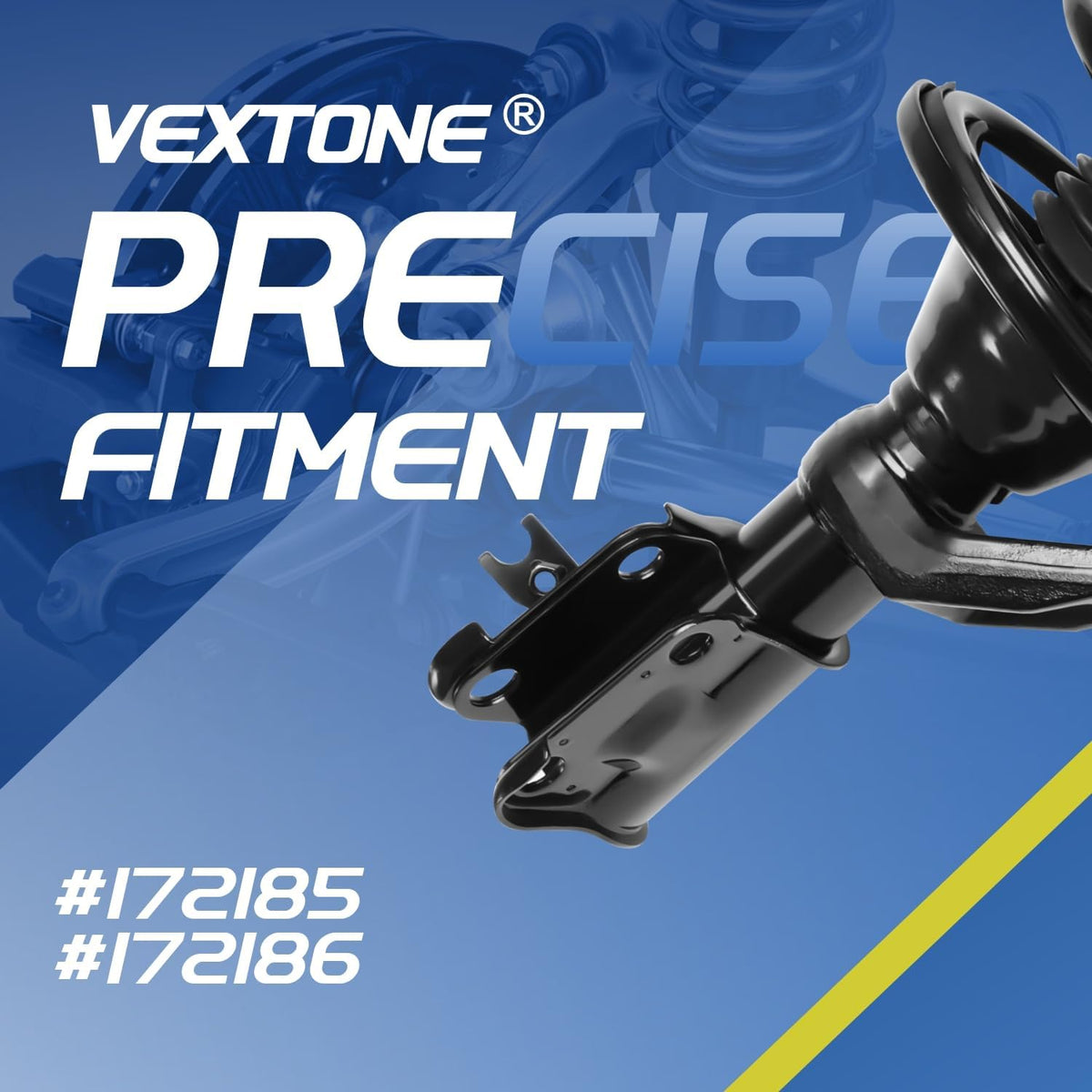 Vextone Front Shocks Fit for 2003-2005 Honda Civic Only Fits 1.7L Models