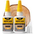Wood Super Glue 60 Gram, Thin Liquid CA Glue for Woodworking Furniture Repair Wooden Crafts Carpenter, Clear High