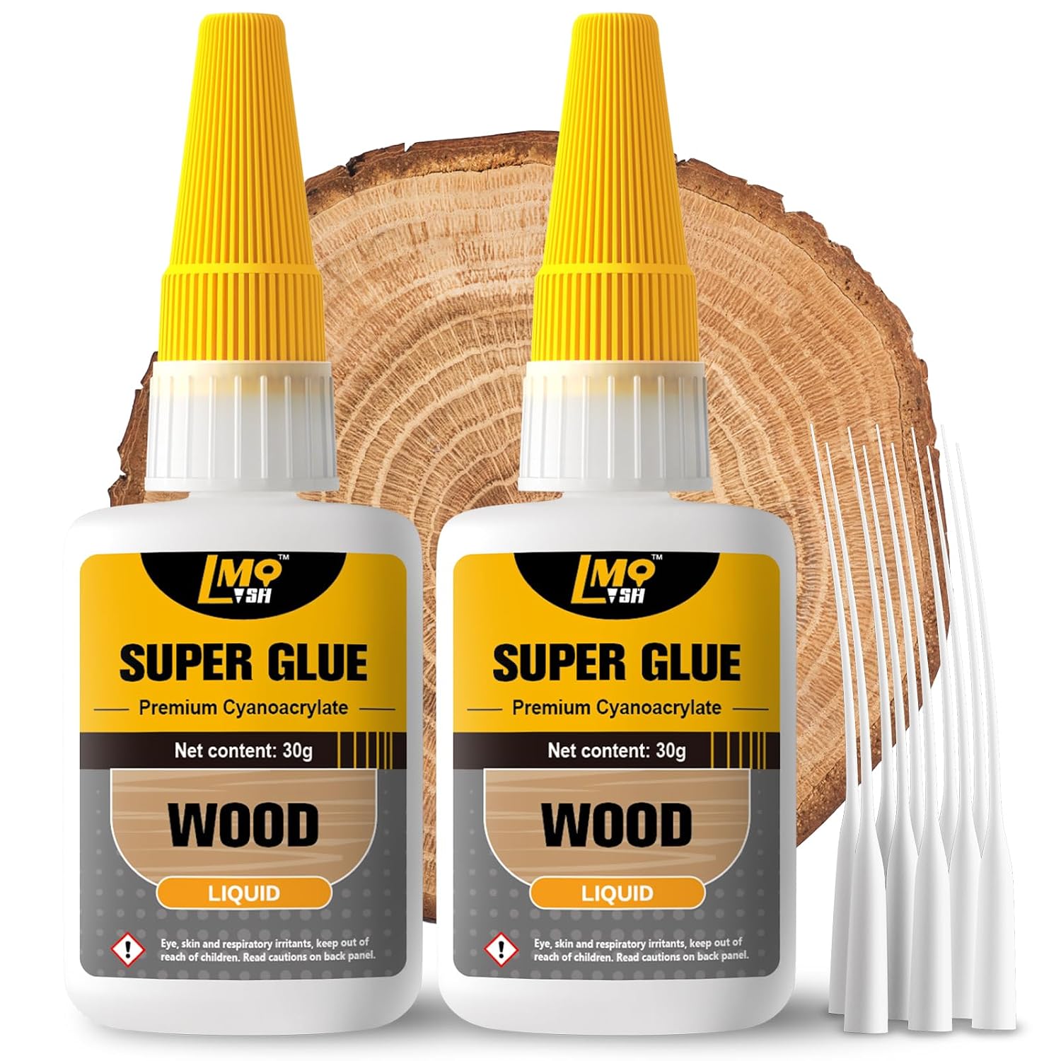 Wood Super Glue 60 Gram, Thin Liquid CA Glue for Woodworking Furniture Repair Wooden Crafts Carpenter, Clear High