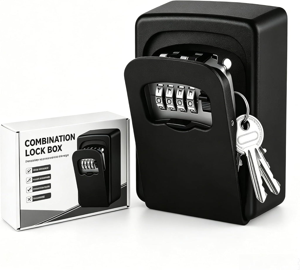 Key Lock Box for Outside - Sturdy and Durable Lock Box for House Key,5 Key Capacity Lockbox for Keys