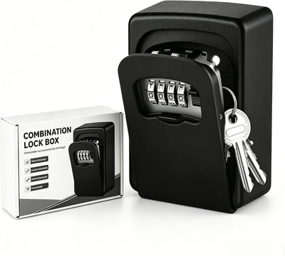 Key Lock Box for Outside - Sturdy and Durable Lock Box for House Key,5 Key Capacity Lockbox for Keys