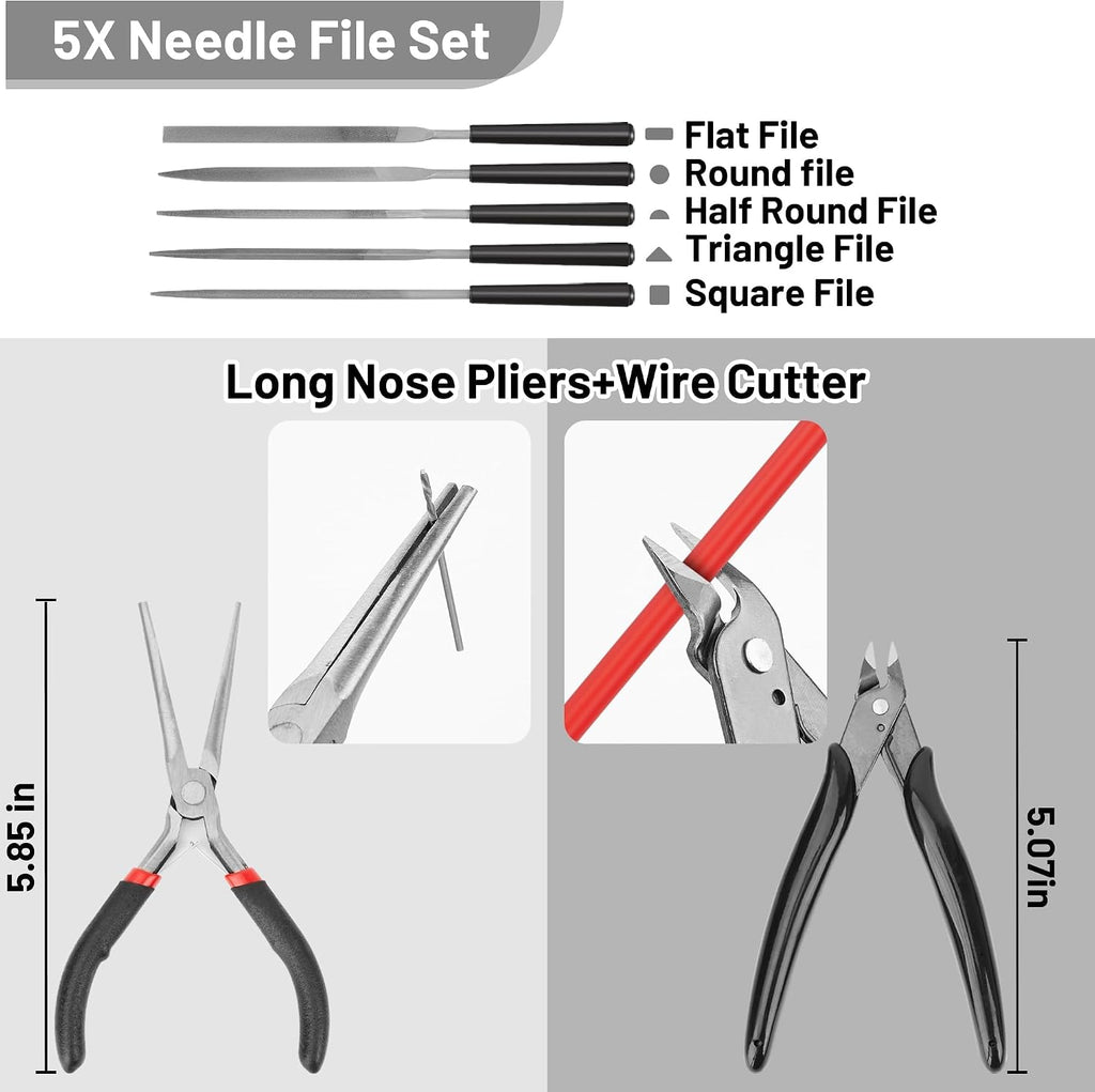 3D Printer Tools Kit Essential, Basic Tool Kit Accessories, 3D Printer Deburring Tool with Wire Cutter, Scraper
