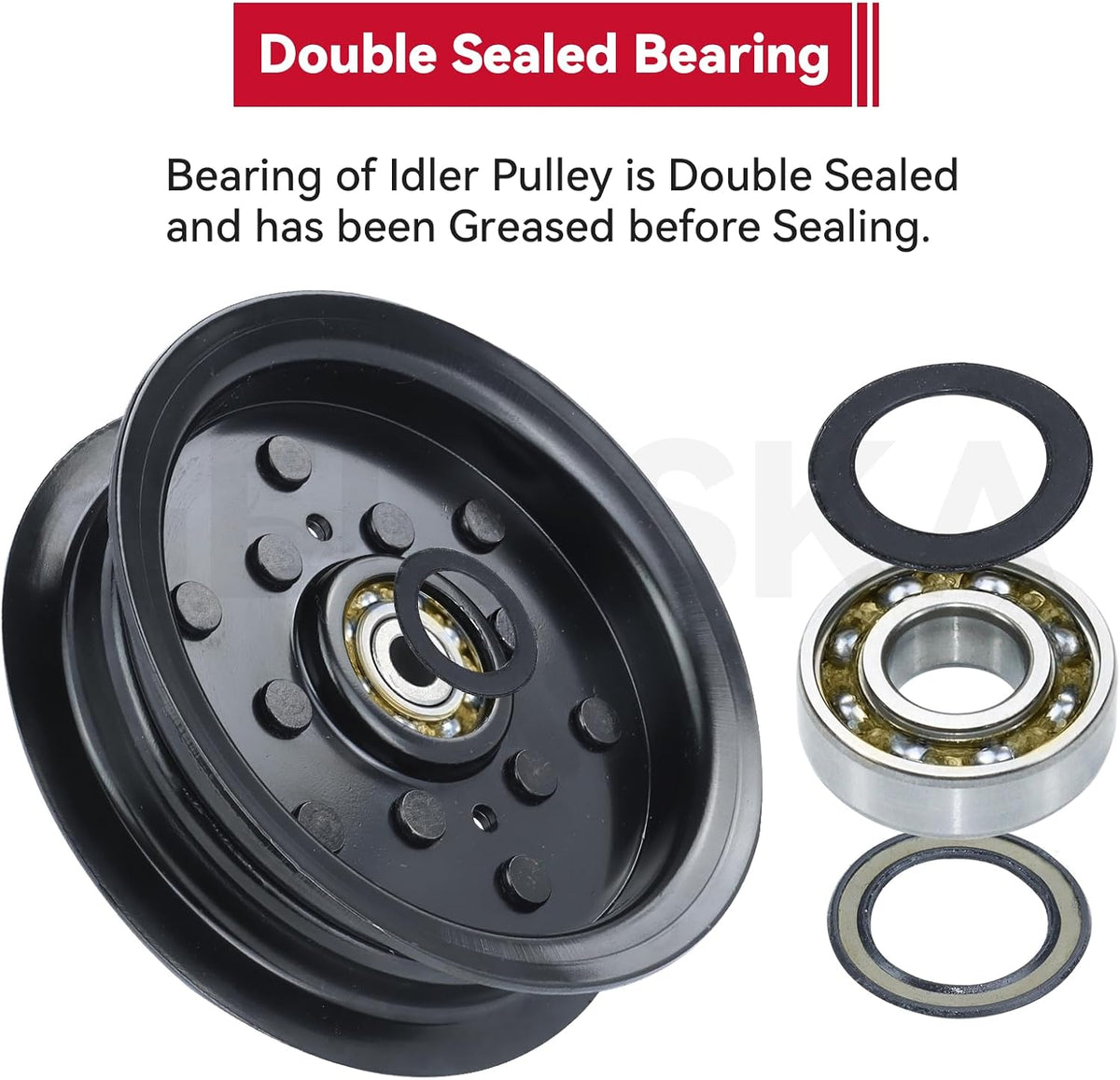GELASKA 532197379 532196106 Husqvarna Idler Pulley for Husqvarna Z254 Deck