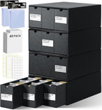 Trading Card Storage Box, Card Boxes with 60 Divider, 200 Card Sleeves
