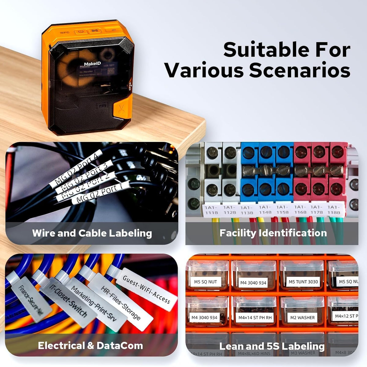 P31S Portable Industrial Label Printer, 1" Print Head, Bluetooth, Mobile/PC Software. Comes with 1 Roll 0.75" x