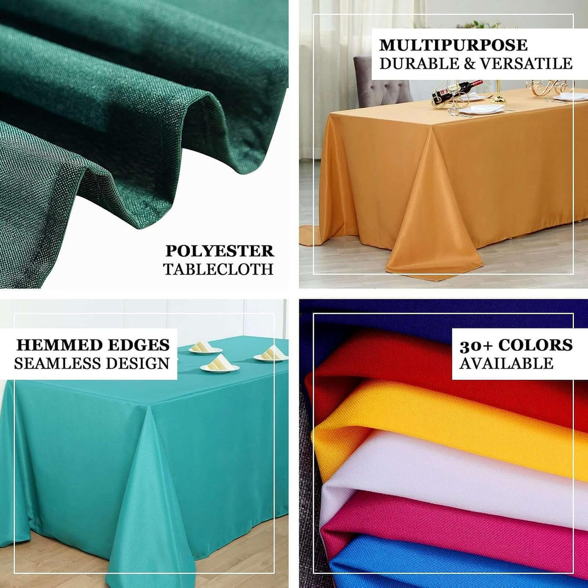 90x132 Nude Wholesale Rectangle Polyester Tablecloth Linen Wedding Party Restaurant Tablecloth