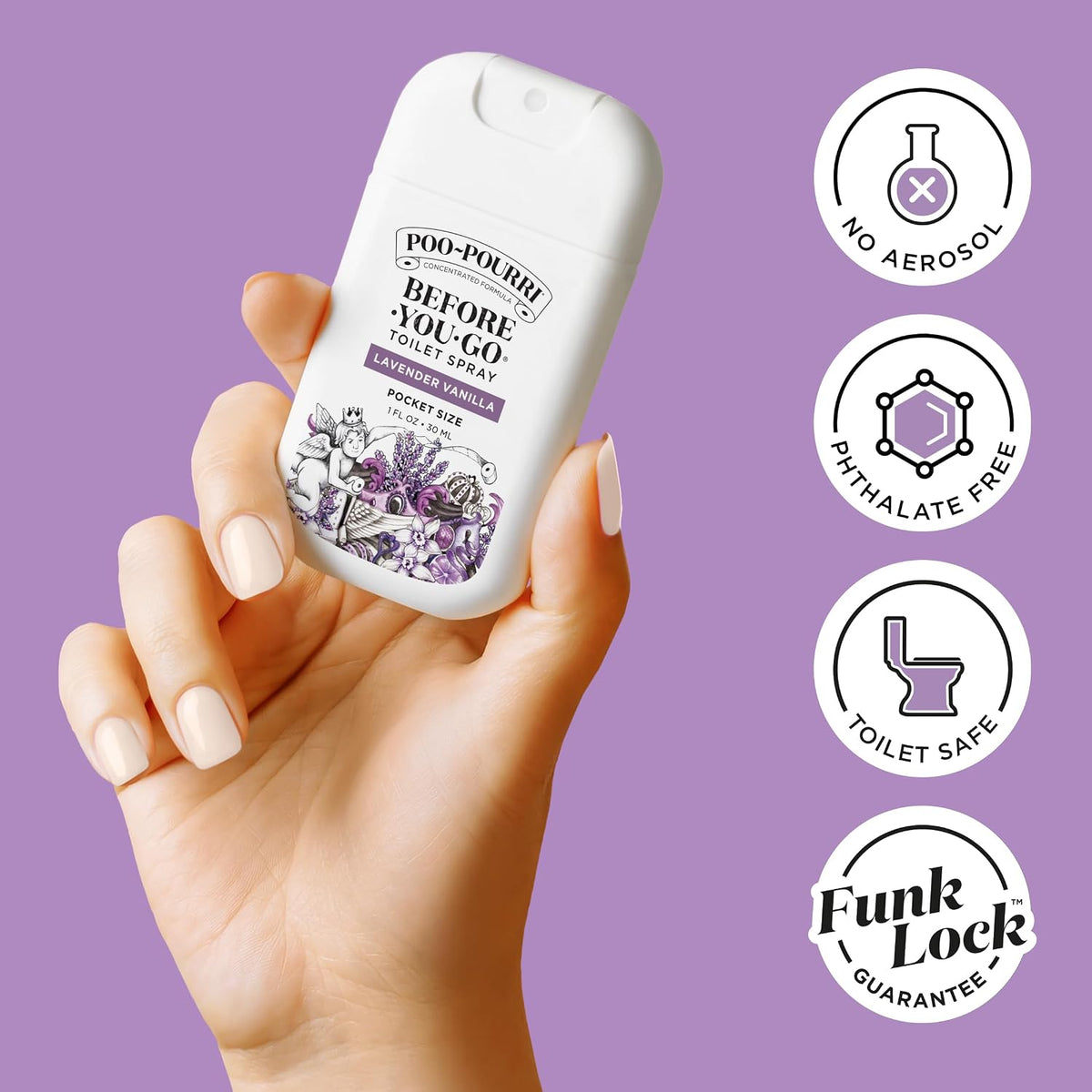 Before-You-Go Pocket Toilet Spray, Lavender Vanilla, 1 Fl Oz