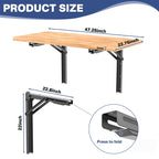 Wall Mounted Folding Workbench, Folding Wall Table, 47.25x22.75 in