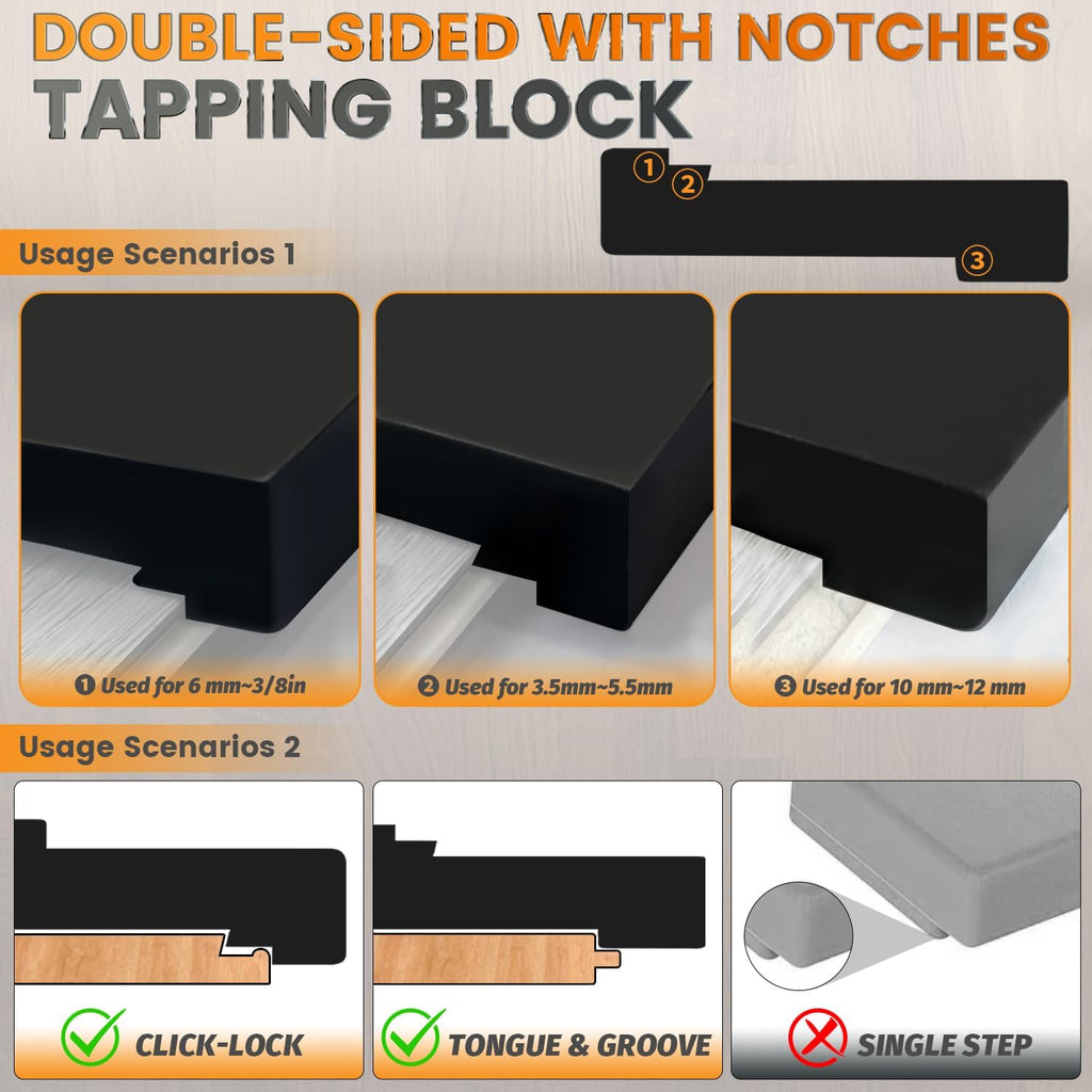 Tapping Block,3 Edges-Meet Different Floor Thickness.