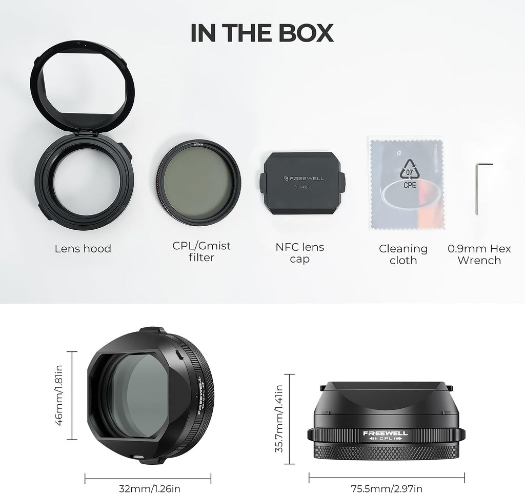 The Real Lens Hood – CPL/Mist Filter, Quick Flip, Touchless Adjustment for Nikon NIKKOR Z 40mm f/2 (Black)
