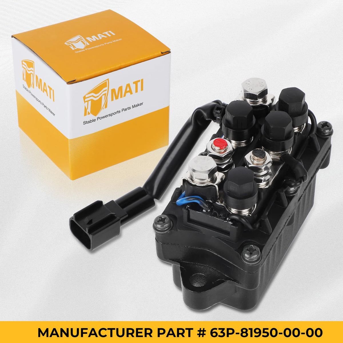 Tilt Trim Relay for Yamaha Outboard 4 Stroke Engine F20HP F25HP F30HP F40HP F50HP F60HP F70HP F75HP F80HP F90HP F100HP F125HP F165HP F175HP F200HP F225HP F250HP F275HP F300HP FL115HP 63P-81950-00-00