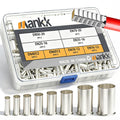 mankk 166PCS Wire Ferrules Kit,Silver Plated Copper Crimp Terminal