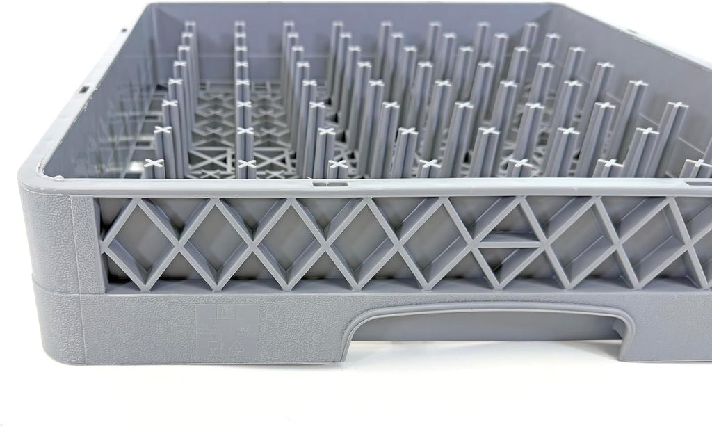 Peg Plate Rack for Commercial Dishwasher | Full Size Tray Rack | Polypropylene (Gray)