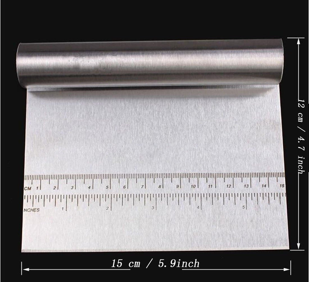 Stainless Steel Dough Scraper Cake Pizza Cutter Pastry Bread Separator Scale Knife