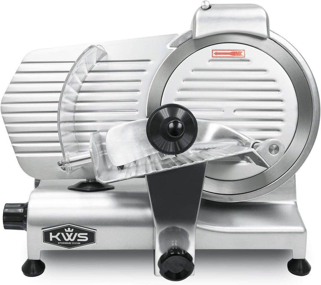 10NS Commercial 10" Electric Meat Slicer, 320W High-Torque Motor, Stainless Steel Blade, Deli-Style Thin Slicing
