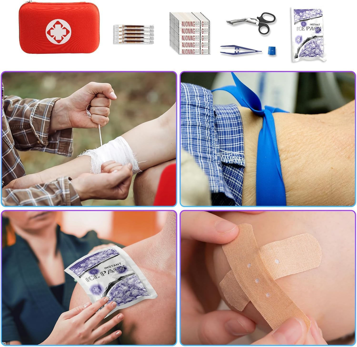 Car First Aid Kits 275Pcs Survival Gear Home Travel Size Small Emergency Kit Tactical Hiking EVA Camping Essentials