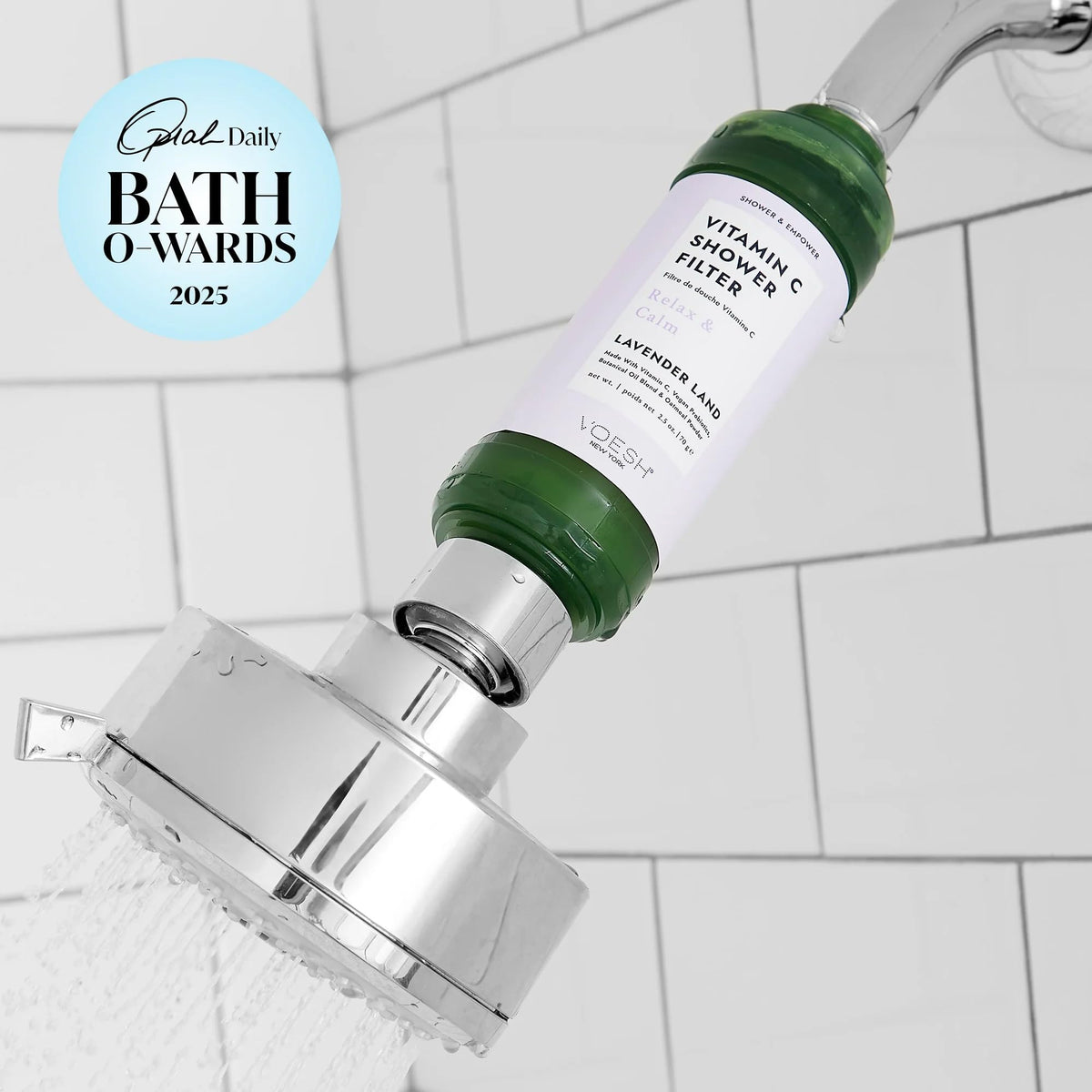 Vitamin C Shower Filter, Lavender Land, Shower Aromatherapy, Water Purifier, Water Softener, Vegan Probiotics, Spa