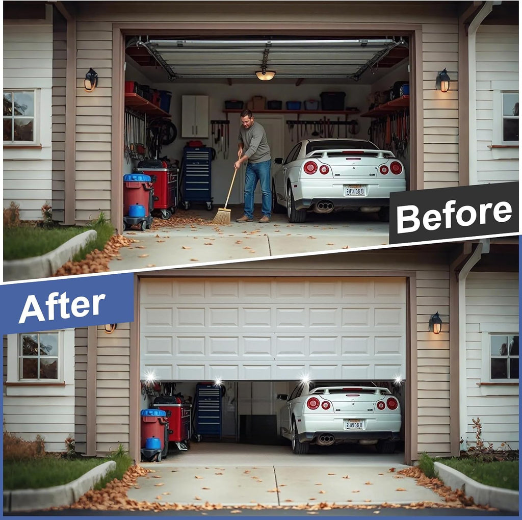 Garage Door Seals Bottom Rubber - 16.5 Feet Weatherproof EPDM Rubber, Easy DIY Trim-to-Fit Installation Kit