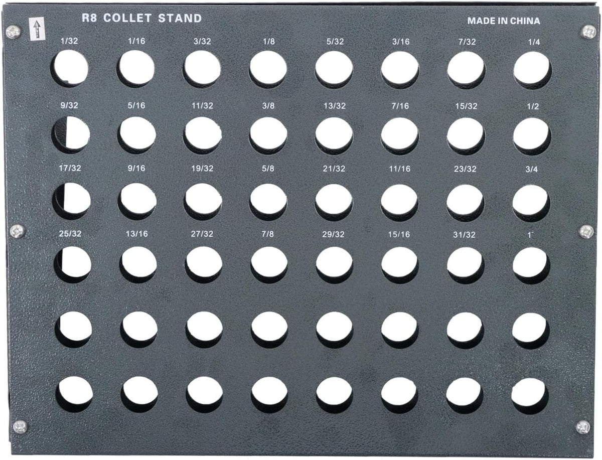 findmall 29Pcs R8 Collet Set with R8 Collet Rack