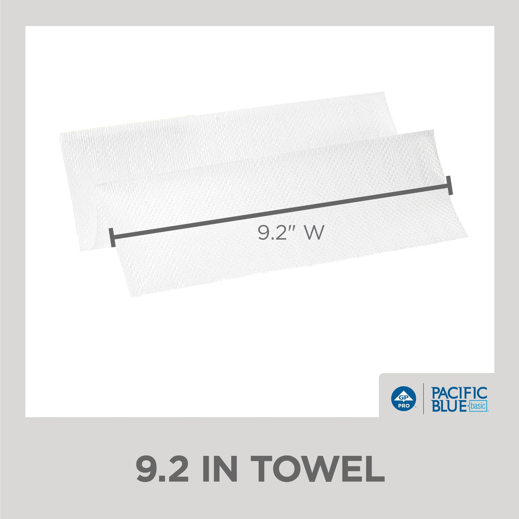 Pacific Blue Basic Recycled Multifold Paper Towels (Previously Branded Envision) by GP PRO (Georgia-Pacific), White