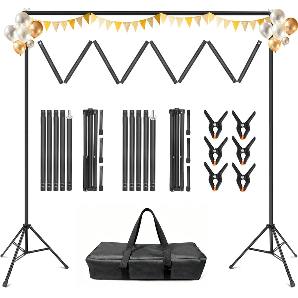 Backdrop Stand 10 x 8 Ft (WxH), 7 Widths Adjustable Background Stand