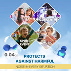 Kids Noise Reduction Ear Plugs 6YRS+, Reusable Child Ear Protection