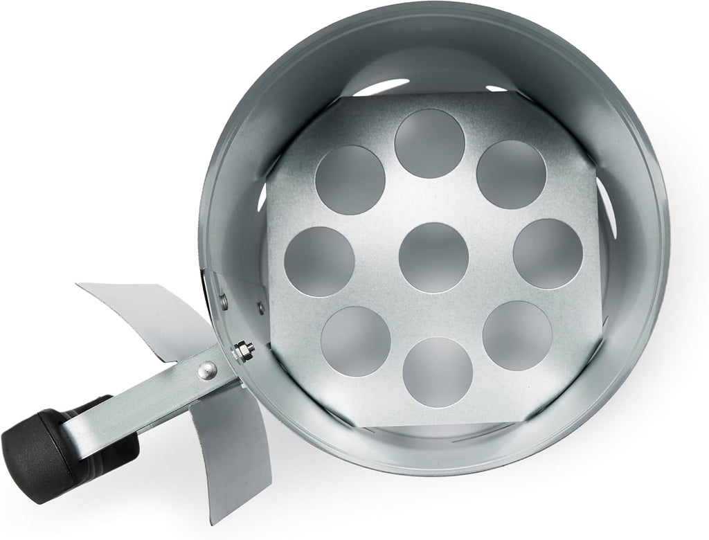 Charcoal Chimney Starter for Grills and Barbecues, Galvanized Steel, 6.6 Pound Capacity, Heat-Concentrating Design