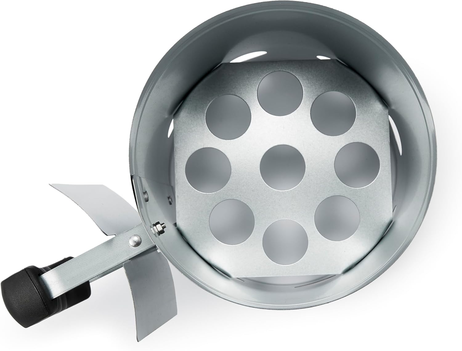 Charcoal Chimney Starter for Grills and Barbecues, Galvanized Steel, 6.6 Pound Capacity, Heat-Concentrating Design