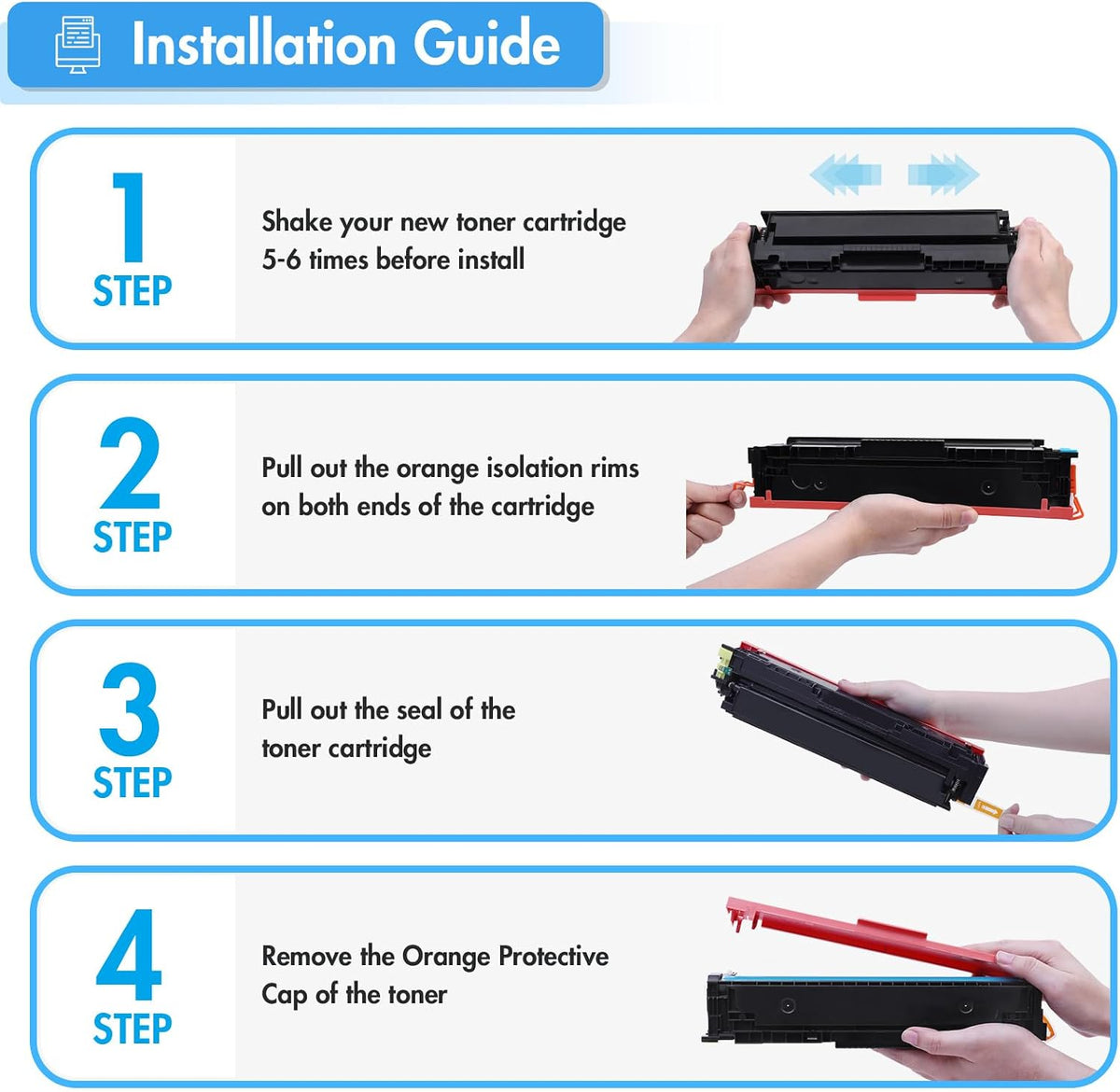 046 Toner Cartridge Set 046H MF733cdw for Canon 046 CRG-046 4 Pack | Compatible for Canon Color ImageCLASS MF733Cdw