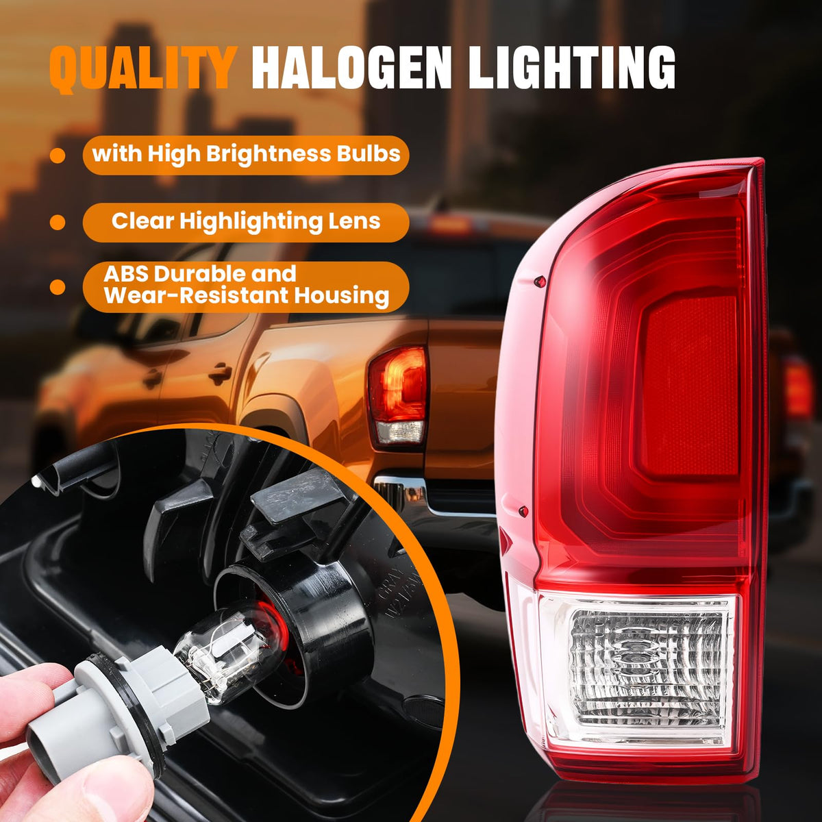 Tail Light Assembly For 2016-2023 Toyota Tacoma Left Driver Side Taillight