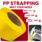 Banding Strapping Kit, Pallet Strapping Kit with Tensioner & Sealer Tool, 3200FT PP Plastic Banding, 200 Metal Seals