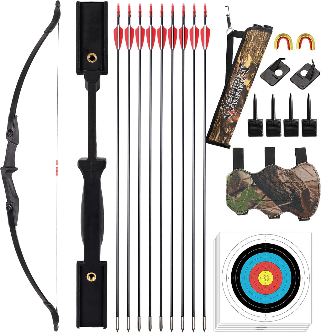 Archery Recurve Bow and Arrow Set for Adults/Youth/Teens Beginners | Left & Right Handed, 20/30/40lbs, Beginners