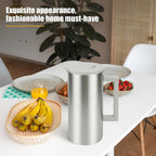 Metal Water Pitcher with Lid,60oz Stainless Steel Juice Container Gray