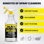 ALIEN POWER Original Mold and Mildew Remover Spray, 72 Oz. 3 Packet Set