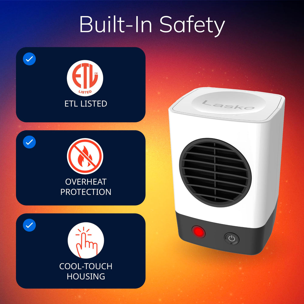 6" MyHeat Mini Ceramic Space Heater with Easy Controls - White - 201