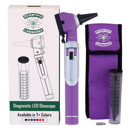 Otoscope - Ear Scope with Light, Ear Infection Detector, Pocket Size (Purple)