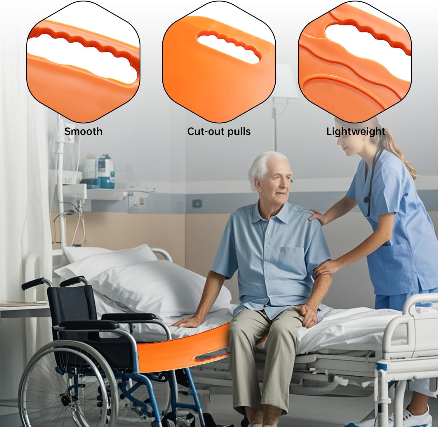 Transfer Board and Slide Board for transferring, Sliding Board Transfer to Wheelchair ，Patient Transfer ，Transfer