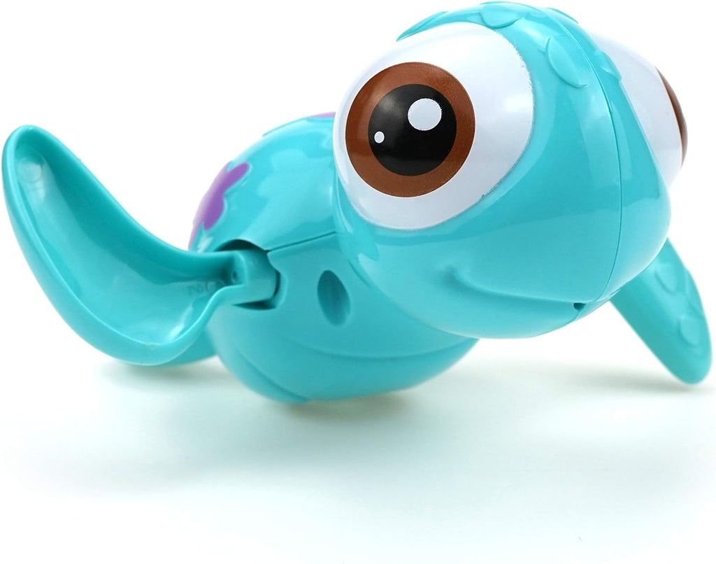 Wind-up Swimming Sea Turtles Bath Toy, No Battery Mold-Free Anti-Rust Interactive Montessori Toy for Kids 18M+ (Blue)