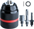 1/2"-20 Keyless Drill Chuck Adapter 3-in-1 for Impact Driver