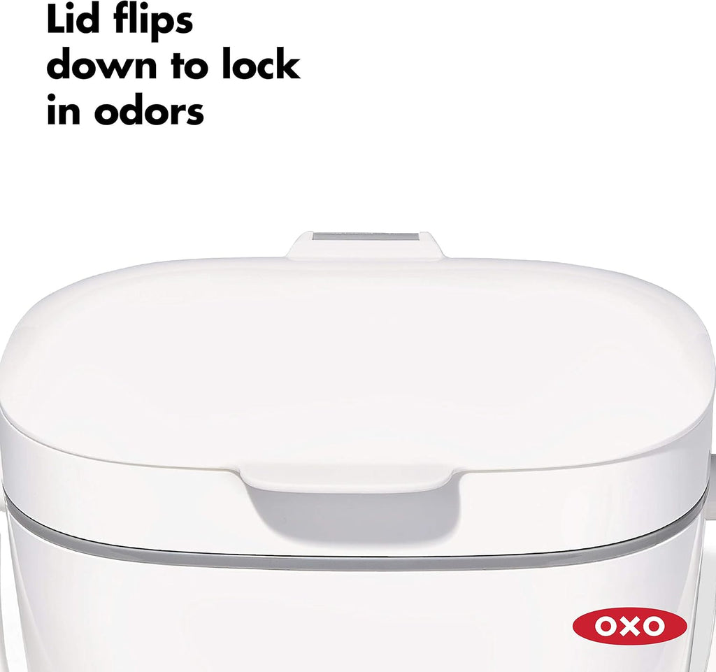 Good Grips EASY-CLEAN COMPOST BIN - WHITE - 1.75 GAL/6.62 L