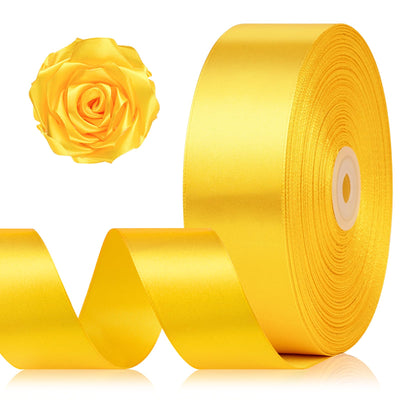 Yellow Ribbon 1-1/2 Inch x 100 Yards, Satin Ribbon